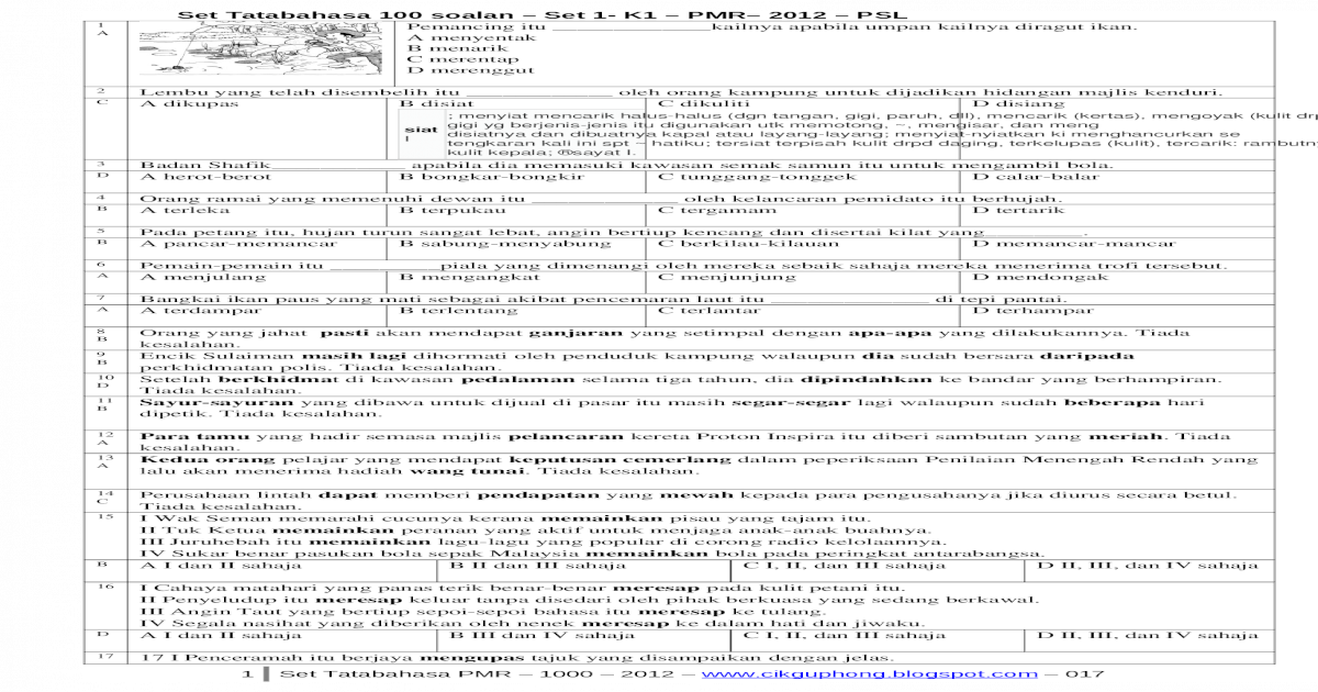 Set Tatabahasa Pmr 2013 Doc Doc Document